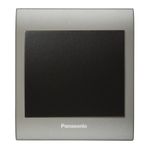 Viko Panasonic Thea Blu Tekli Inox Matt Dore Kapak Siyah Anahtar Çerçeve