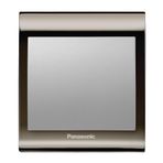 Viko Panasonic Thea Blu Tekli Una Füme Kapak Metalik Beyaz Anahtar Çerçeve