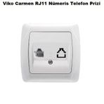 Viko RJ11 Krem Numeris Telefon Prizi