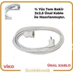 Viko Tekli ( 11 ile 40 Metre) 3x2.5 Ünal Kablo Seyyar Topraklı Uzatma ( 3x2.5 Ünal Kablo Tam Bakır) - 15 METRE