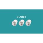 Viko Topraklı Dişi Fiş - 3 ADET - Beyaz