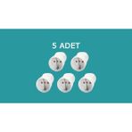 Viko Topraklı Dişi Fiş - 5 ADET - Beyaz