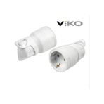 Viko Topraklı Dişi Fiş Beyaz Çocuk Korumalı Kulplu
