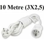 Viko Topraklı Uzatma Seyyar Kablosu 10 Metre Tekli Priz 3x2,5 mm Seyyar Uzatma Kablosu