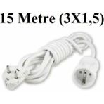 Viko Topraklı Uzatma Seyyar Kablosu 15 Metre Tekli Priz 3x1,5 mm Seyyar Uzatma Kablosu - Çok Renkli