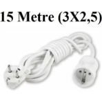 Viko Topraklı Uzatma Seyyar Kablosu 15 Metre Tekli Priz 3x2,5 mm Seyyar Uzatma Kablosu - Çok Renkli