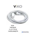 VİKO Topraklı Uzatma Seyyar Kablosu 20 Metre ( Tam Bakır 3x2.5 Ttr )