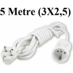 Viko Topraklı Uzatma Seyyar Kablosu Tekli Priz 5 Metre 3x2,5 mm Seyyar Uzatma Kablosu - Çok Renkli
