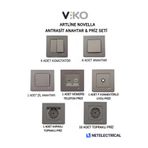 VİKO Viko Artline Novella Antrasit Anahtar & Priz Seti