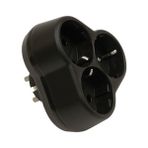 Viko Yonca Control Panel Switch Topraklı 3'lü Siyah Fiş Priz