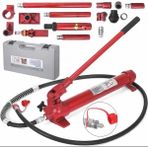 VIKTEC 4 Ton Hidrolik Oto Şase Kaporta Doğrultma İttirme Pompa Seti (Kırmızı Renk)