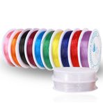 VIKY 12 makara, lastik bant, bileklikler için, elastik, 0,8 mm, bileklikler için elastik bant, yırtılmaz inci kordon, bileklikler için lastik ip, bileklik, kolye, kendin yap el işi için elastik ip