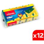 Vileda 12 Paket 5'li Yeşil Klasik Oluklu Sünger - 12'li