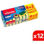 Vileda 12 Paket 8'li Yeşil Klasik Düz Sünger - 12'li