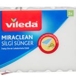 Vileda 169072 Miraclean Silgi Sünger 2'li, Beyaz, Düz
