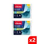 Vileda 2 Paket 2'li Pro Clean Viskoz Selüloz Bulaşık Süngeri