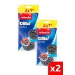 Vileda 2 Paket 3 Lü Çelik Bulaşık Teli