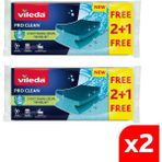 Vileda 2 Paket 3'lü Pro Clean Düz Bulaşık Süngeri