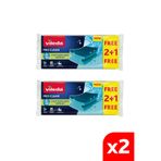 Vileda 2 Paket 3'lü Pro Clean Oluklu Bulaşık Süngeri