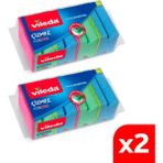 Vileda 2 Paket 4'lü Colors Çizmez Bulaşık Süngeri - 2'li