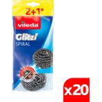 Vileda 20 Paket 3'lü Çelik Bulaşık Teli - 20'li