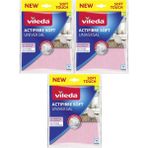 Vileda 2'li Actifibre Soft Universal Mikrofiber Bez 3 Adet - Pembe - Standart