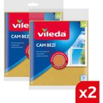 Vileda 2'li Mikrofiberli Cam Bezi Temizlik Bezi Kolay Temizlik için Ergonomik Tasarım