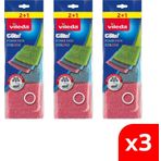Vileda 3 Paket 3 lü Power Inox COLORS Çelik Bulaşık Sünger