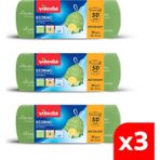 Vileda 3 Paket 50 Litre Büyük Boy 10'lu Büzgülü Limon Kokulu Çöp Torbası - Large