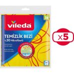 Vileda 3'lü Mikrofiber Temizlik Bezi x 5 Paket
