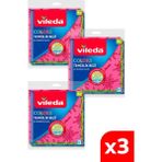 Vileda 4 Lü Renkli Mutfak Bezi 1' Boyut ABS Malzemeden Anti-Statik Özellikli Temizlik Bezi - Antrasit - 108 cm