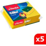 Vileda 5 Paket 2'li Yeşil Klasik Oluklu Sünger - 5'li