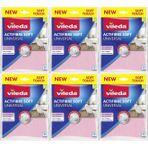 Vileda Actifibre Soft Universal Temizlik Bezi, Yumuşak Dokunuş, Pembe, 6'lı Set (Paket İçi 2'li)