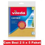 Vileda Cam Bezi 34 x 39 cm 2 Li x 5 Adet - Sarı