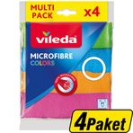 Vileda Colors Mikrofiber Temizlik Bezi 4'lü Paket - 4 Al 3 Öde