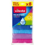 Vileda Mikrofiber Bez 8'li Color Yüksek Emicilik ve Kolay Temizlik Sağlayan Çok Amaçlı Kullanım