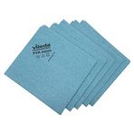 Vileda Professional - PVA Mikro Kumaş Mavi,%100 Mikrofiberler, Gres Suşları ve Yüksek Miktarda Kir için, Sürtünmeyi Azaltmak için PVA'dan Yapılmış, Yüzeyleri Kuru ve İz Bırakan 3D Yapı