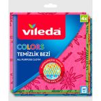 Vileda Renkli Mutfak Bezi 4'lü Yüksek Emicilik ve Kolay Temizlik Özelliği ile