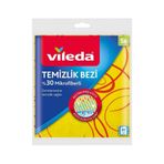 Vileda Temizlik Bezi, Sarı Renk, %30 Mikrofiberli, 5'li Paket
