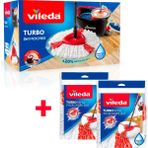 Vileda Turbo 2in1 Pedallı Temizlik Seti + 2 Paket Mikrofiber 2in1 Yedek Paspas