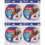 Vileda Turbo Classic Yedek Mop Paspas Ucu,%100 Mikrofiber, 4'lü Set
