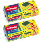 Vileda Yeşil Oluklu Sünger 5'li Ekonomik Paket x 2 Adet - Sarı