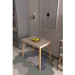 VİLİNZE Avanos Mdf Traverten Sabit Mutfak Masası - 60x90 Cm