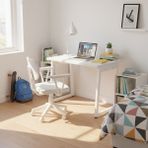 Vilinze Biga Çalışma Ofis Masası ve Deniz Çalışma Ofis Sandalyesi Set - 60X120 cm - 6090 Kollu - Beyaz