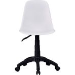 Vilinze Eames Çalışma Koltuğu Tekerlekli Ofis sandalyesi - Beyaz - Siyah