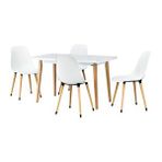 Vilinze Eames Sandalye Avanos Ahşap Mdf Mutfak Masası Takımı - 70x120 Cm