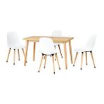 Vilinze Eames Sandalye Avanos Ahşap Mdf Mutfak Masası Takımı - 70x120 Cm