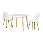 Vilinze Eames Sandalye Avanos Ahşap Mutfak Masası Takımı - 80x80 Cm