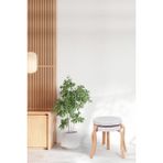 Vilinze Ege Naturel Ahşap Ayak I?stiflenebilir Mutfak-Balkon Taburesi (2 Adet) - Beyaz