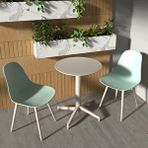 Vilinze Home Tilia Plastik Bahçe Balkon Bistro Seti Katlanır Masa 60*60 Cm (1+2 Set) Yeşil